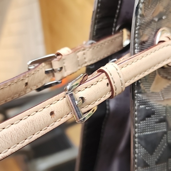 Michael Kors Gun Metal Metallic Jet Set Tote Bag - Picture 8 of 17